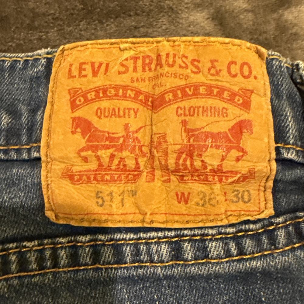 Levis 511 Jeans Mens 36x30 (Fits 36x29) Slim Tapered Blue Medium Wash Stretch - Picture 8 of 11